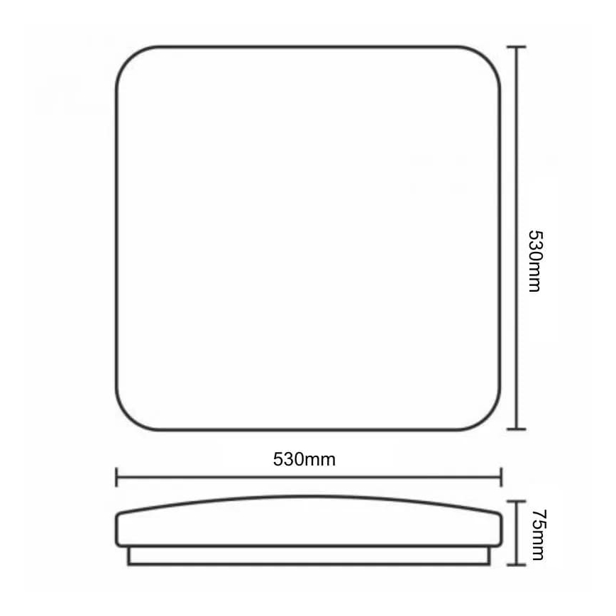 Dimmbare LED-Deckenleuchte OPAL LED/60W/230V 3000-6500K + Fernbedienung