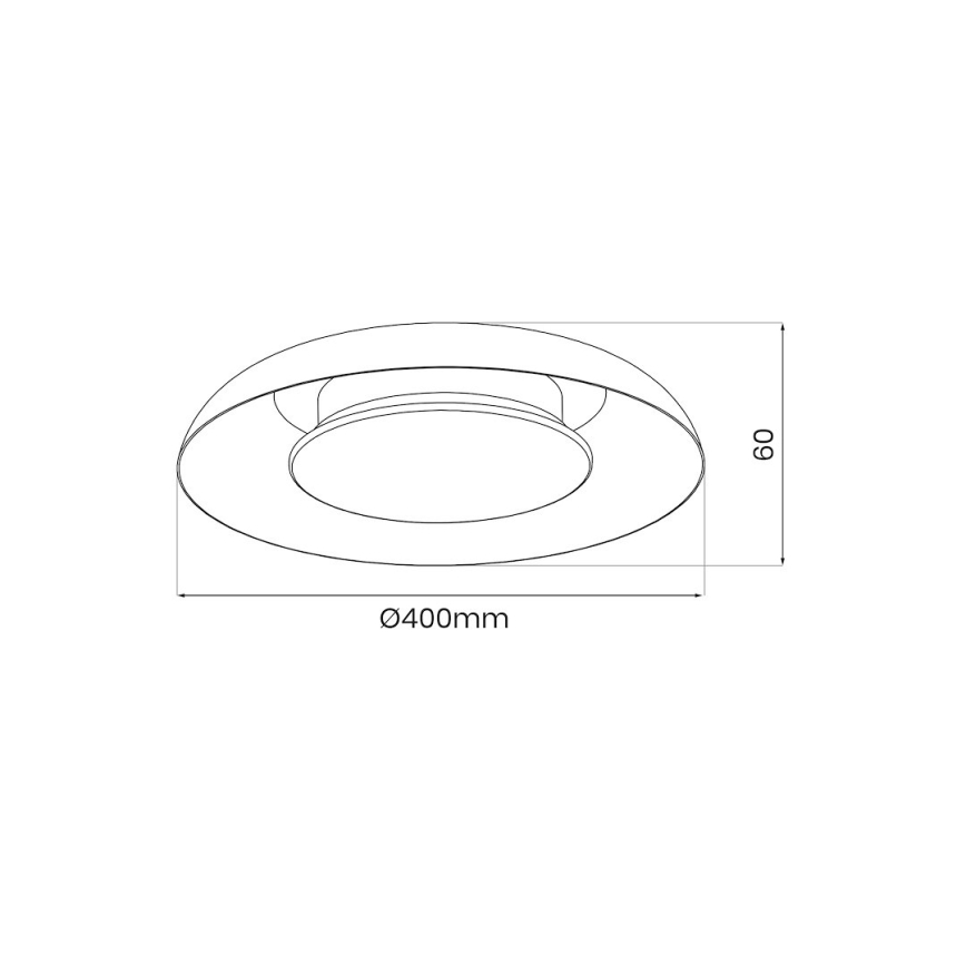 LED-Deckenleuchte PIATTINO LED/30W/230V 3000/4000/6000K Ø 40 cm schwarz/gold