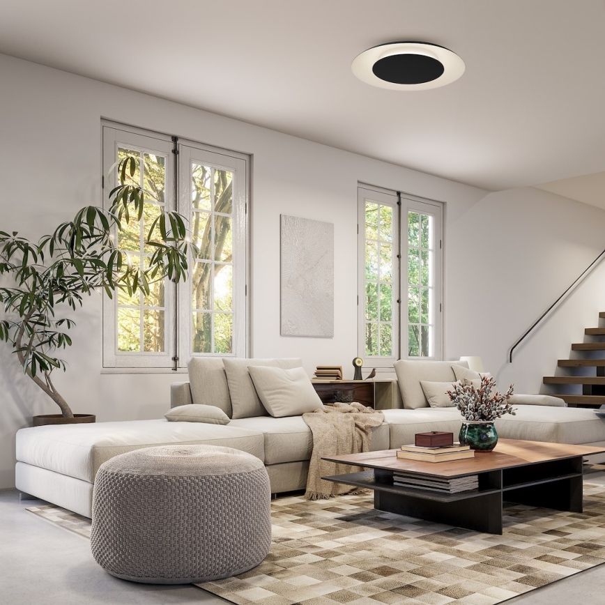 LED-Deckenleuchte PIATTINO LED/30W/230V 3000/4000/6000K Ø 40 cm schwarz