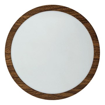 LED-Deckenleuchte RING LED/18W/230V 4200K d 21 cm braun