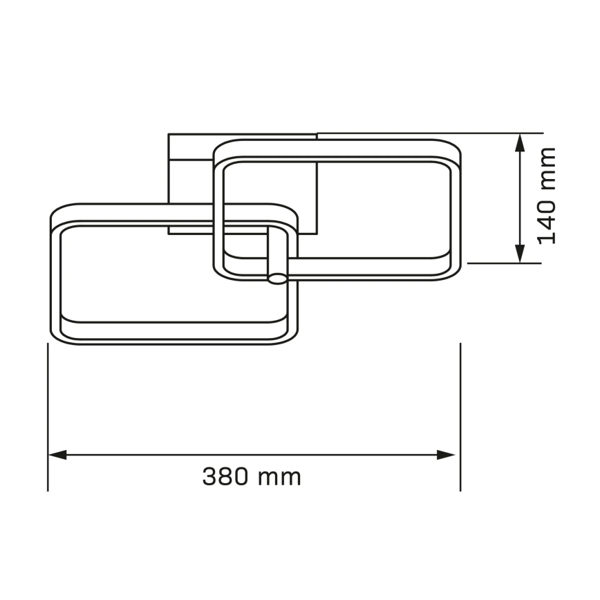 LED-Deckenleuchte ROBERT LED/25W/230V 25x38 cm schwarz