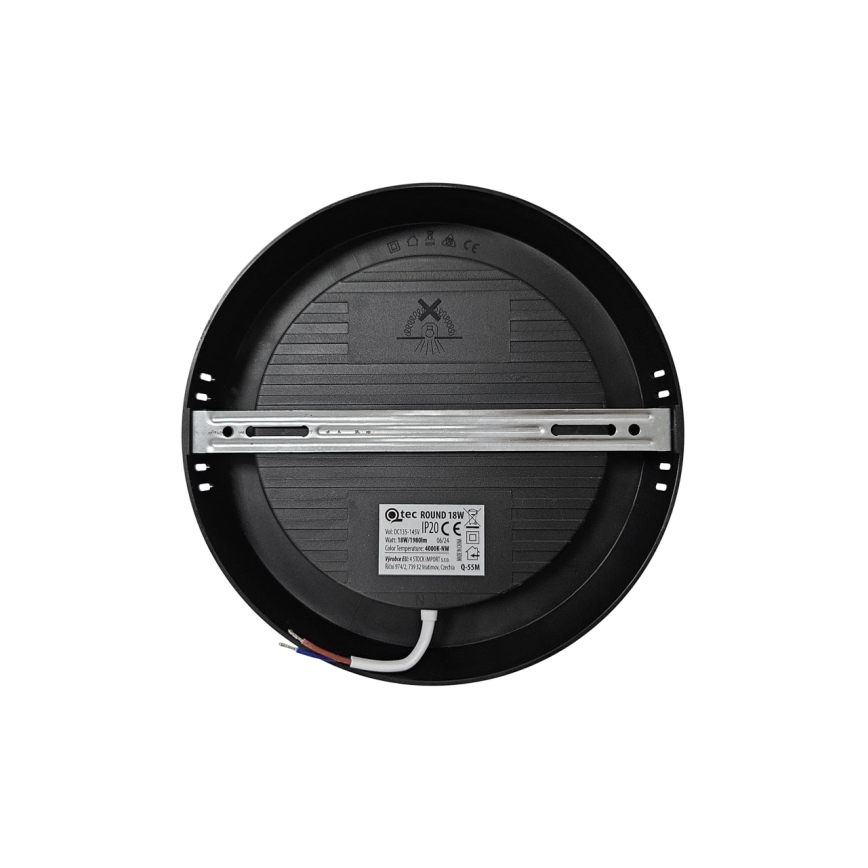 LED-Deckenleuchte ROUND LED/18W/230V 4000K d 21,7 cm schwarz