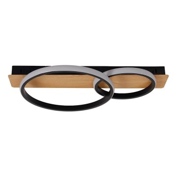 LED-Deckenleuchte ROWENA LED/14W/230V schwarz/braun