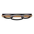 LED Deckenleuchte ROWENA LED/18W/230V schwarz/braun
