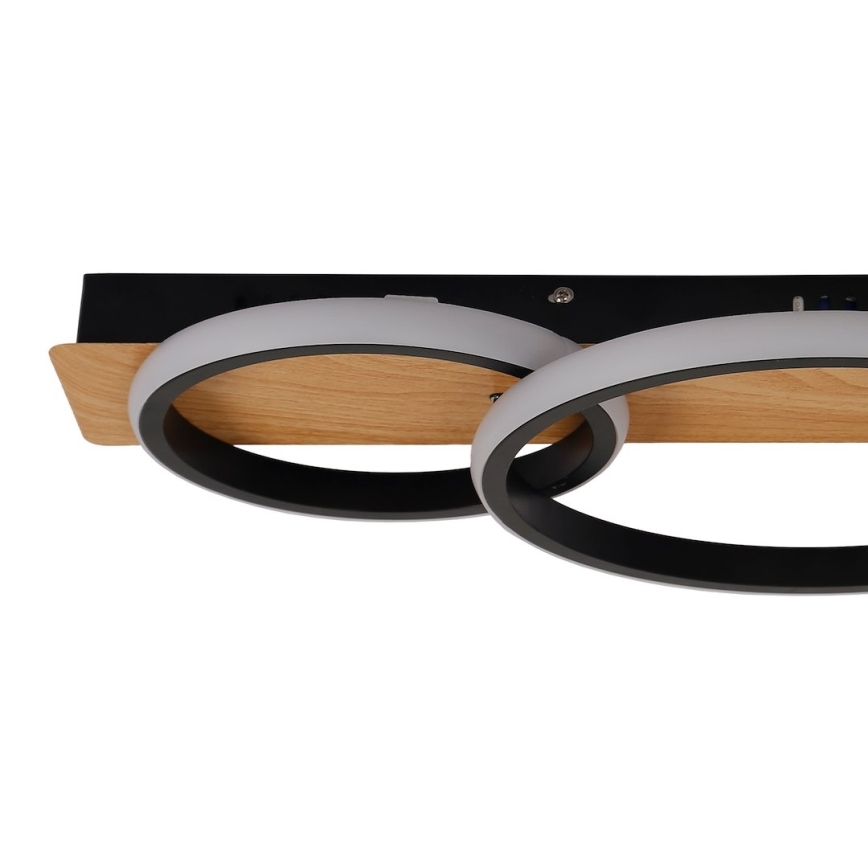 LED Deckenleuchte ROWENA LED/18W/230V schwarz/braun