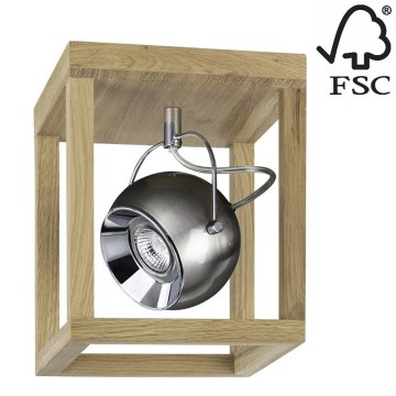 LED-Deckenleuchte ROY 1xGU10/5W/230V Eiche matt – FSC-zertifiziert