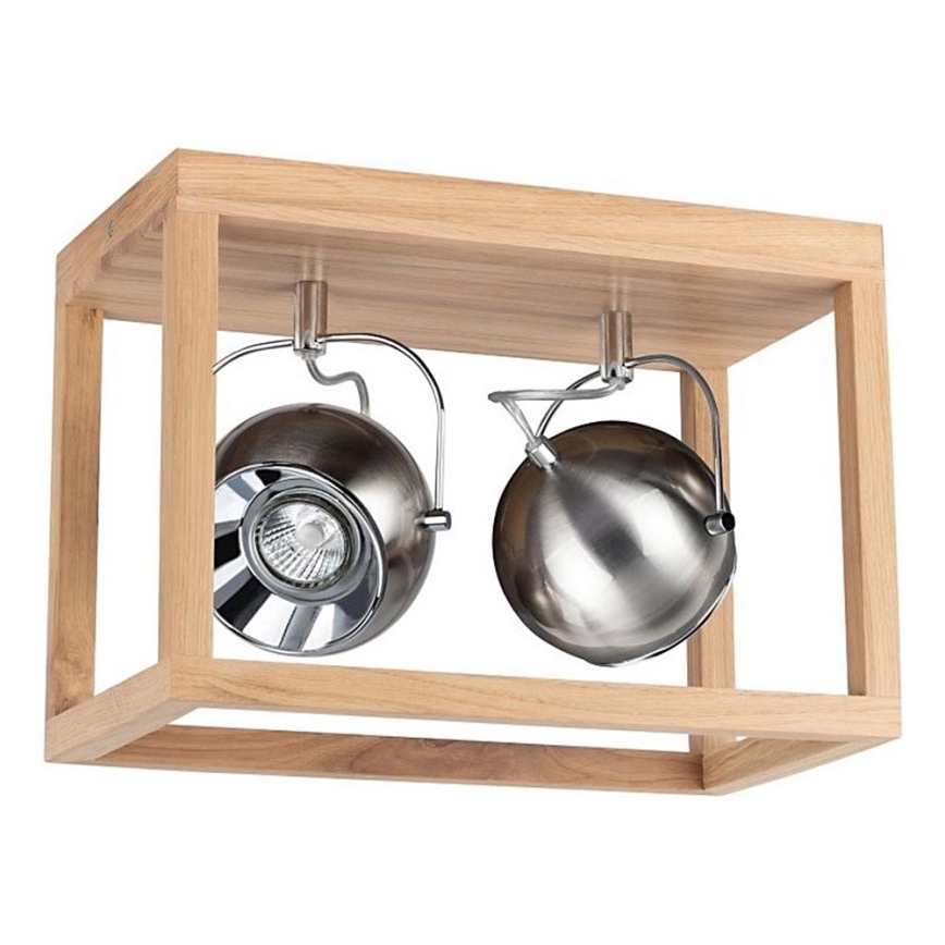 LED-Deckenleuchte ROY 2xGU10/5W/230V matt Eiche