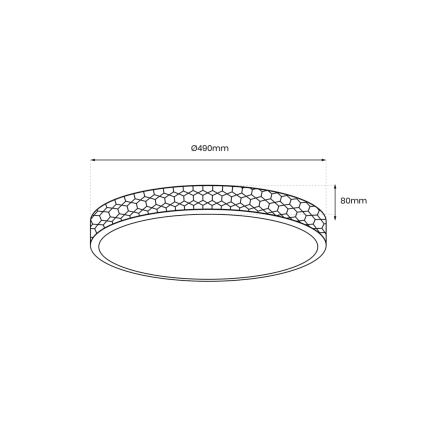 LED-Deckenleuchte SHINY LED/34W/230V golden