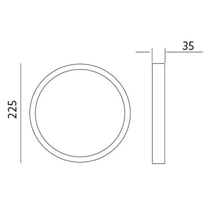 LED-Deckenleuchte SIGARO CIRCLE LED/24W/230V 4000K IP40