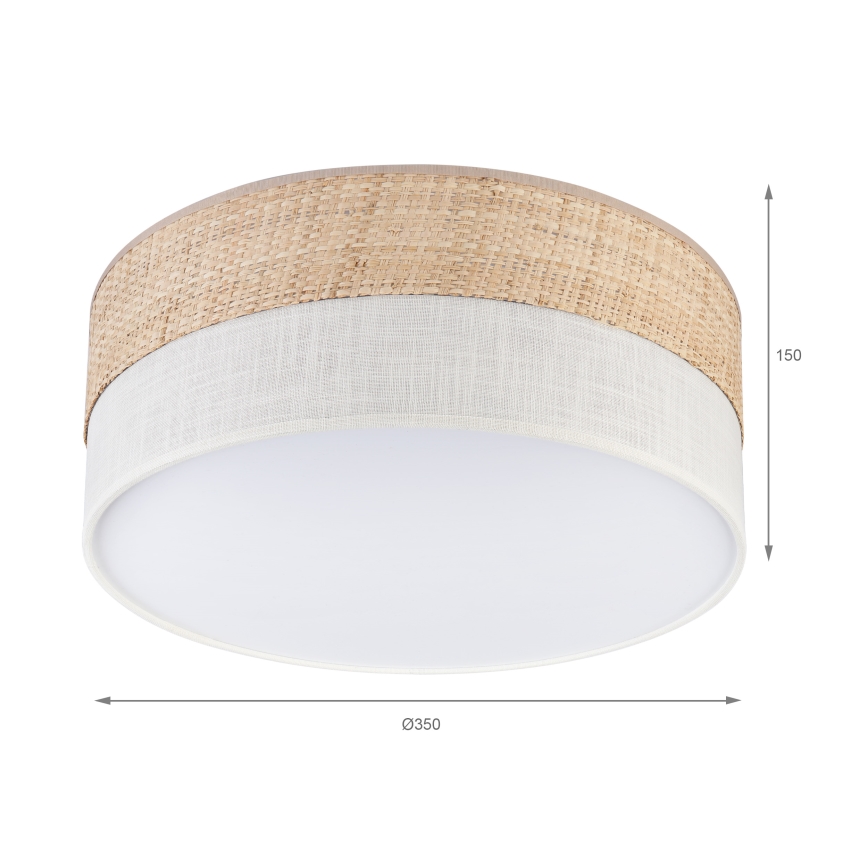 LED-Deckenleuchte SIRJA BOHO LED/20 W/230 V 4000 K Ø 35 cm beige/creme
