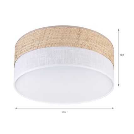 LED-Deckenleuchte SIRJA BOHO LED/20W/230V 4000K Ø 35 cm beige/weiß