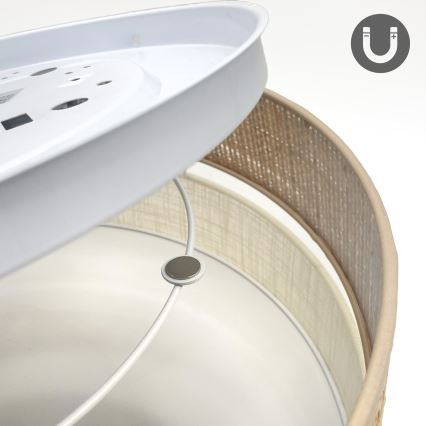 LED-Deckenleuchte SIRJA BOHO LED/36W/230V 4000K Ø 45 cm beige/creme