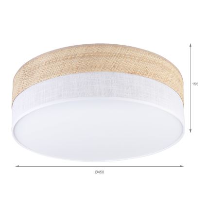 LED-Deckenleuchte SIRJA BOHO LED/36W/230V 4000K Ø 45 cm beige/weiß
