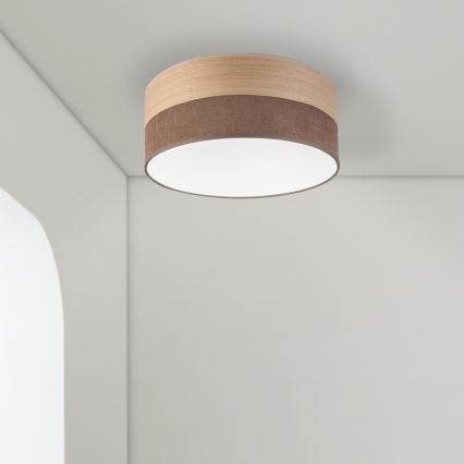 LED-Deckenleuchte SIRJA WOOD LED/20W/230V d 35 cm braun/Eiche