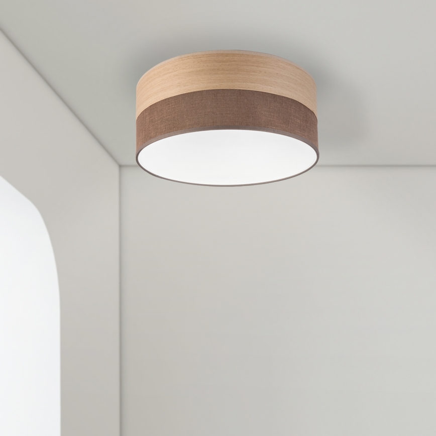 LED-Deckenleuchte SIRJA WOOD LED/20W/230V d 35 cm braun/Eiche