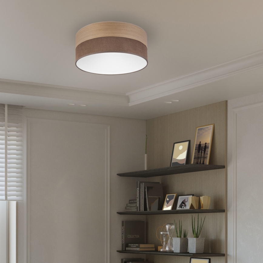 LED-Deckenleuchte SIRJA WOOD LED/20W/230V d 35 cm braun/Eiche