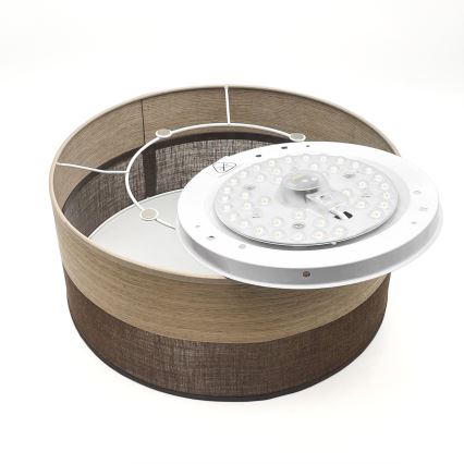 LED-Deckenleuchte SIRJA WOOD LED/20W/230V d 35 cm braun/Eiche