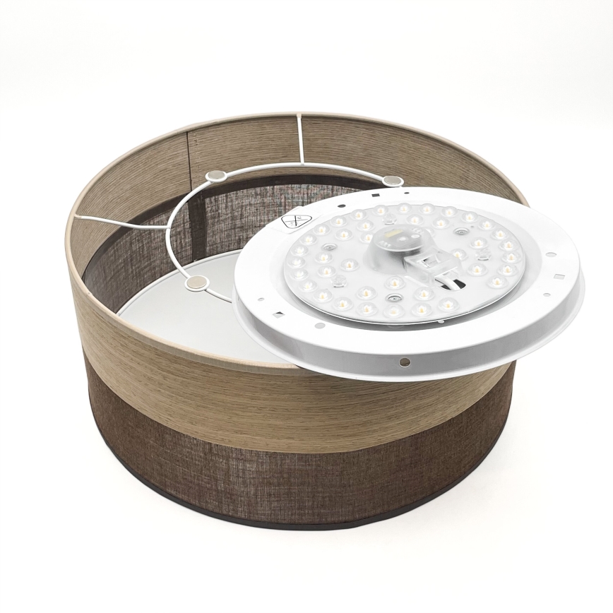 LED-Deckenleuchte SIRJA WOOD LED/20W/230V d 35 cm braun/Eiche