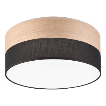 LED-Deckenleuchte SIRJA WOOD LED/20W/230V d 35 cm schwarz/Eiche