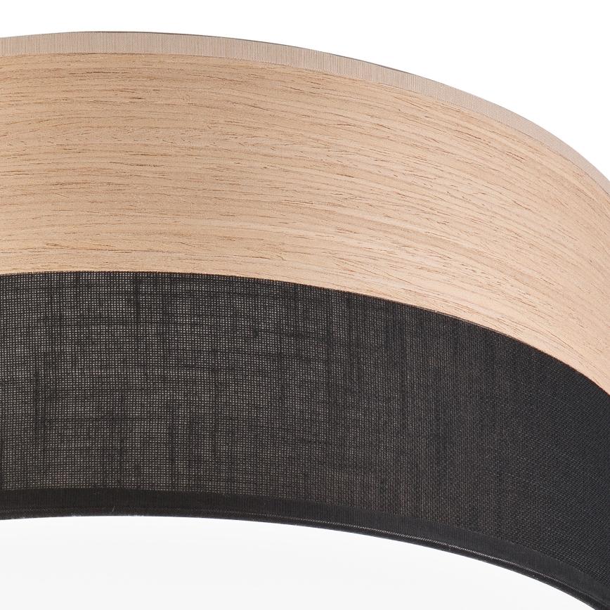 LED-Deckenleuchte SIRJA WOOD LED/20W/230V d 35 cm schwarz/Eiche