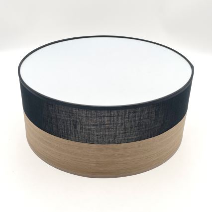 LED-Deckenleuchte SIRJA WOOD LED/20W/230V d 35 cm schwarz/Eiche