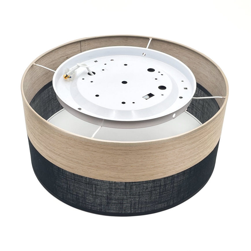 LED-Deckenleuchte SIRJA WOOD LED/20W/230V d 35 cm schwarz/Eiche