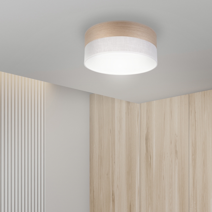 LED-Deckenleuchte SIRJA WOOD LED/20W/230V d 35 cm weiß/Eiche