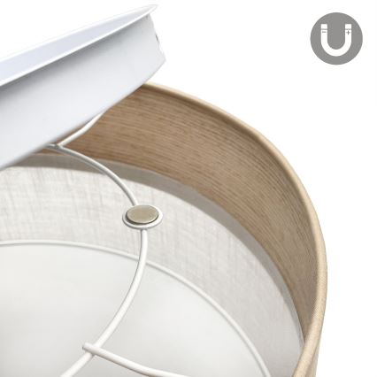 LED-Deckenleuchte SIRJA WOOD LED/20W/230V d 35 cm weiß/Eiche