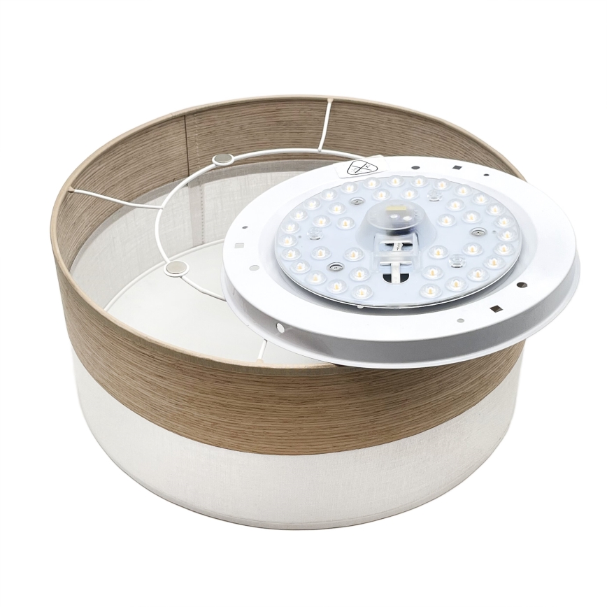 LED-Deckenleuchte SIRJA WOOD LED/20W/230V d 35 cm weiß/Eiche