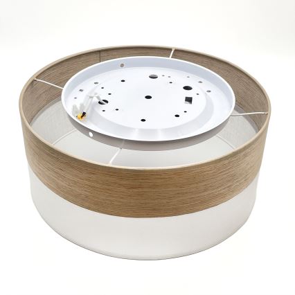 LED-Deckenleuchte SIRJA WOOD LED/20W/230V d 35 cm weiß/Eiche