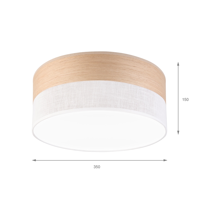 LED-Deckenleuchte SIRJA WOOD LED/20W/230V d 35 cm weiß/Eiche
