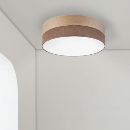 LED-Deckenleuchte SIRJA WOOD LED/36W/230V d 45 cm braun/Eiche