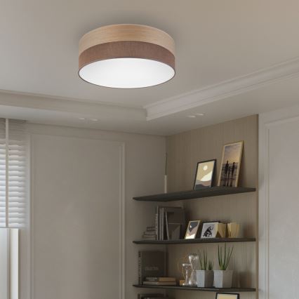 LED-Deckenleuchte SIRJA WOOD LED/36W/230V d 45 cm braun/Eiche