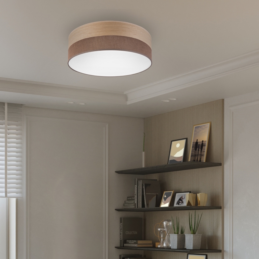 LED-Deckenleuchte SIRJA WOOD LED/36W/230V d 45 cm braun/Eiche