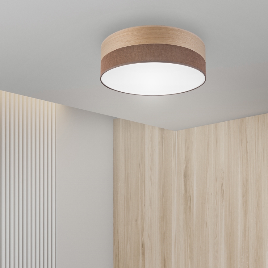LED-Deckenleuchte SIRJA WOOD LED/36W/230V d 45 cm braun/Eiche