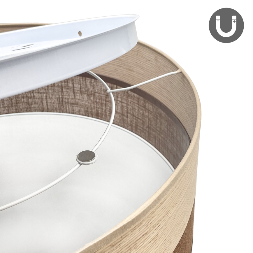 LED-Deckenleuchte SIRJA WOOD LED/36W/230V d 45 cm braun/Eiche
