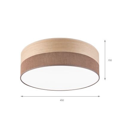 LED-Deckenleuchte SIRJA WOOD LED/36W/230V d 45 cm braun/Eiche