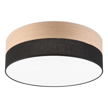 LED-Deckenleuchte SIRJA WOOD LED/36W/230V d 45 cm schwarz/Eiche