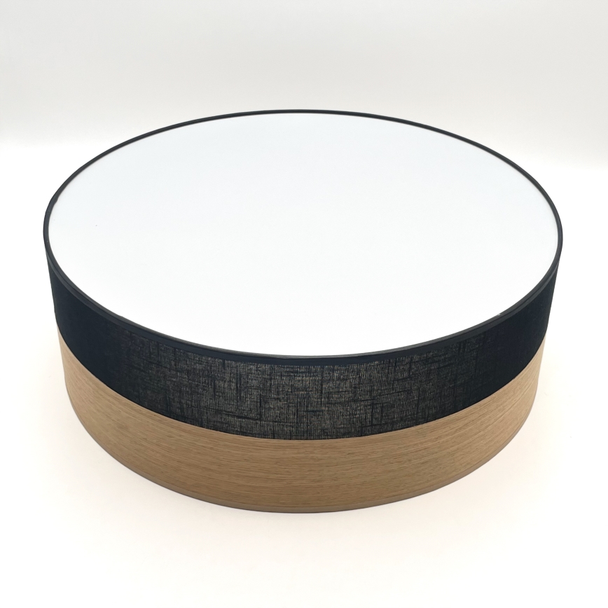 LED-Deckenleuchte SIRJA WOOD LED/36W/230V d 45 cm schwarz/Eiche