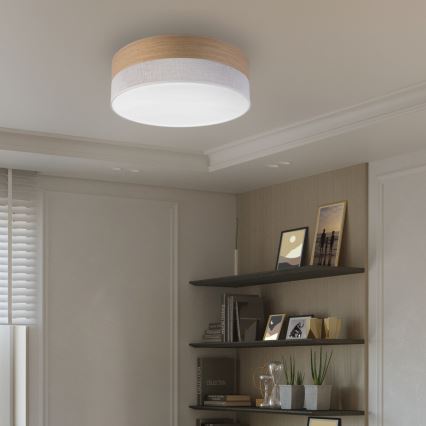 LED-Deckenleuchte SIRJA WOOD LED/36W/230V d 45 cm weiß/Eiche