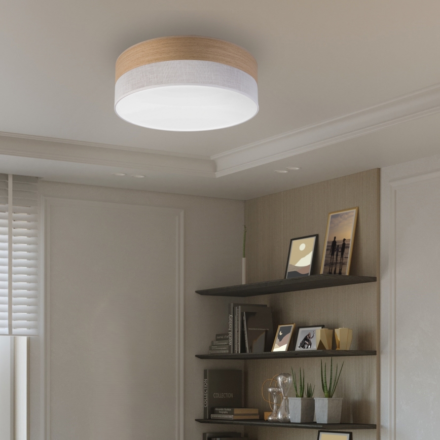 LED-Deckenleuchte SIRJA WOOD LED/36W/230V d 45 cm weiß/Eiche