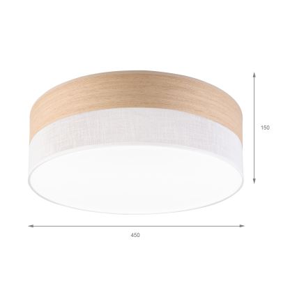 LED-Deckenleuchte SIRJA WOOD LED/36W/230V d 45 cm weiß/Eiche
