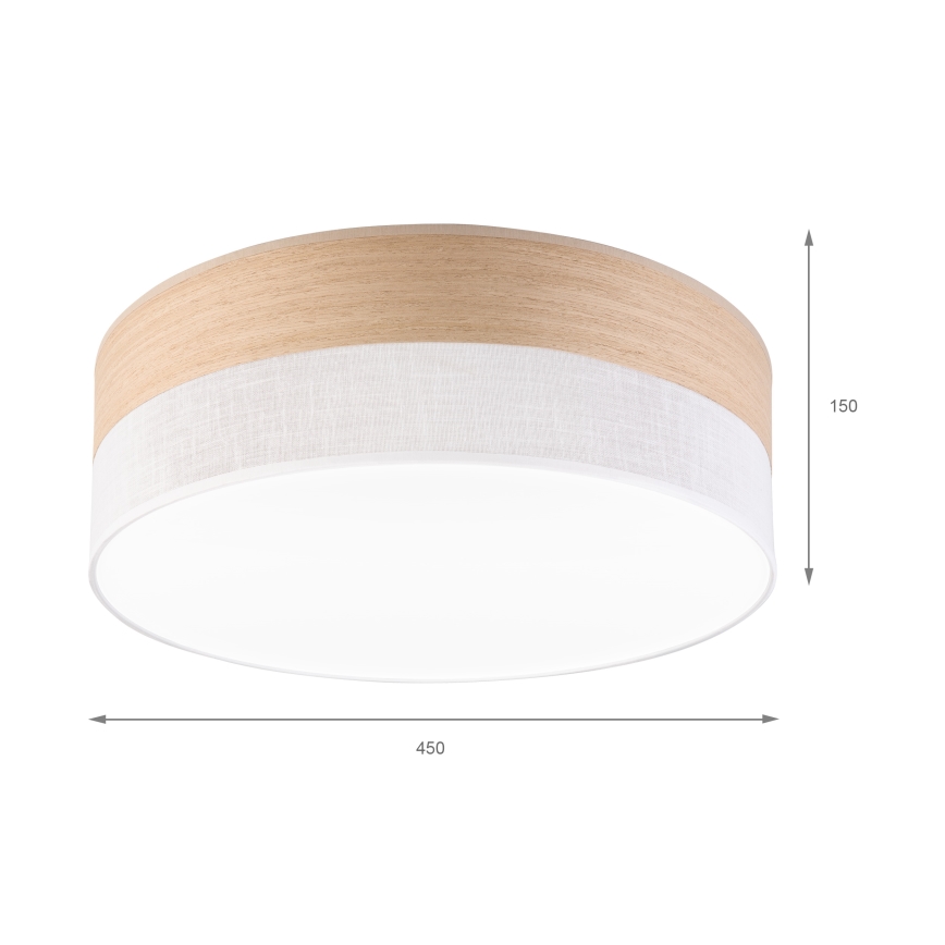 LED-Deckenleuchte SIRJA WOOD LED/36W/230V d 45 cm weiß/Eiche