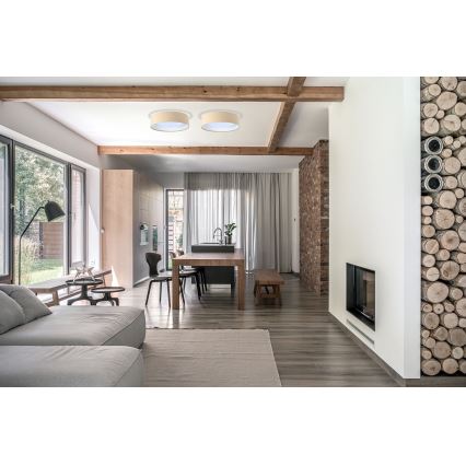 Dimmbare LED-Deckenleuchte SMART GALAXY LED/36W/230V d 55 cm 2700-6500K Wi-Fi Tuya beige/weiß + Fernbedienung