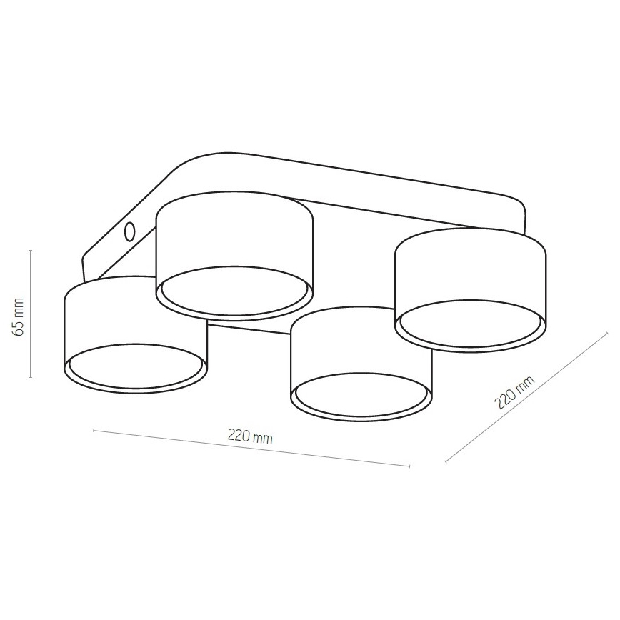 LED-Deckenleuchte SPACE 4xGX53/15W/230V weiß