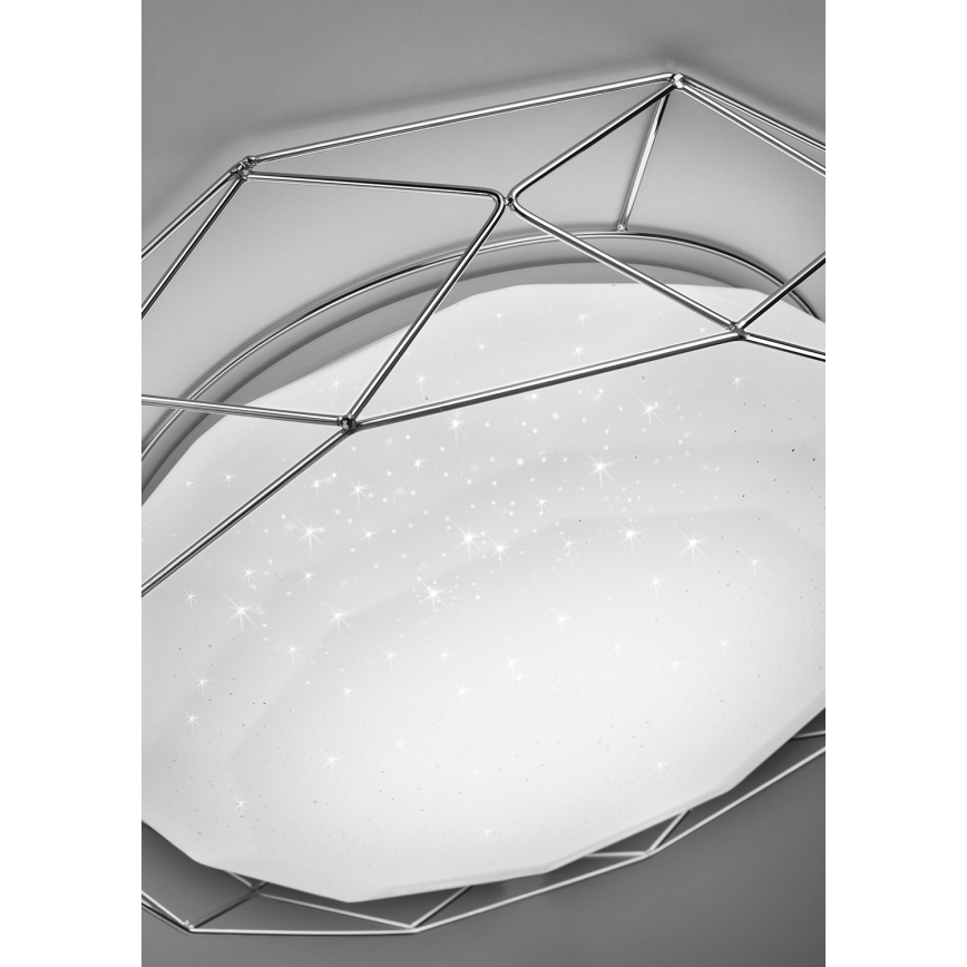LED-Deckenleuchte SVEN LED/24W/230V d 43 cm glänzendes Chrom