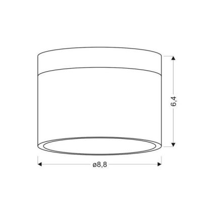 LED Deckenleuchte TUBA LED/9W/230V weiß/schwarz