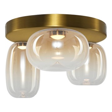 LED-Deckenleuchte VASO LED/12W/230V d 42 cm golden/rauchig