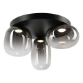 LED-Deckenleuchte VASO LED/12W/230V d 42 cm schwarz/rauchig