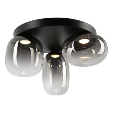 LED-Deckenleuchte VASO LED/12W/230V d 42 cm schwarz/rauchig